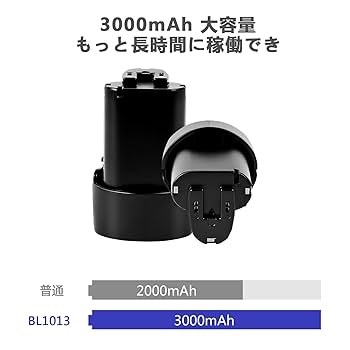 Amazon.co.jp: BL1013 互換マキタ 10.8V バッテリー 3000mAh 大